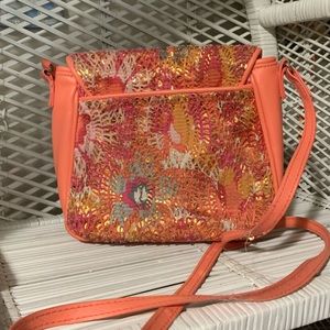 Rare Vera Bradley Coral sequins crossbody purse